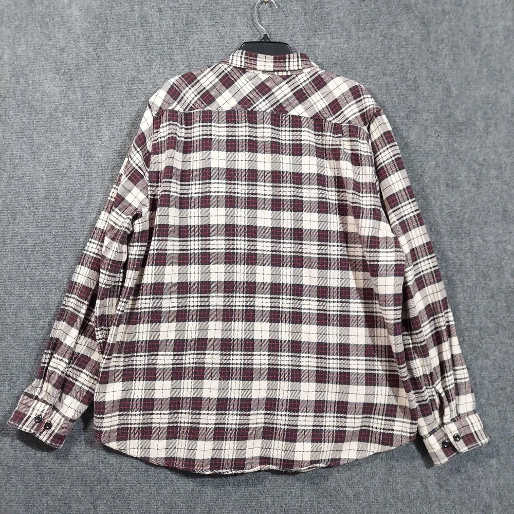 Ralph Lauren Shirt Mens 2XL White Plaid‎ Denim & Supply Flannel Long Sleeve